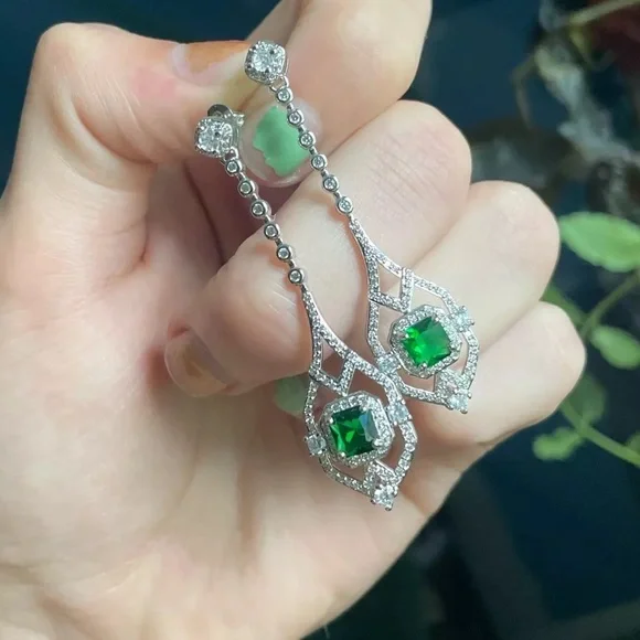 2ct Art Deco Earrings